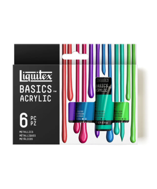 Liquitex Basics akryylimaalit Metallic 6x22ml 1